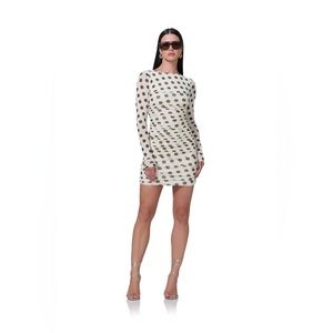NWTF AFRM Maya Polka Dot Long Sleeve Dress